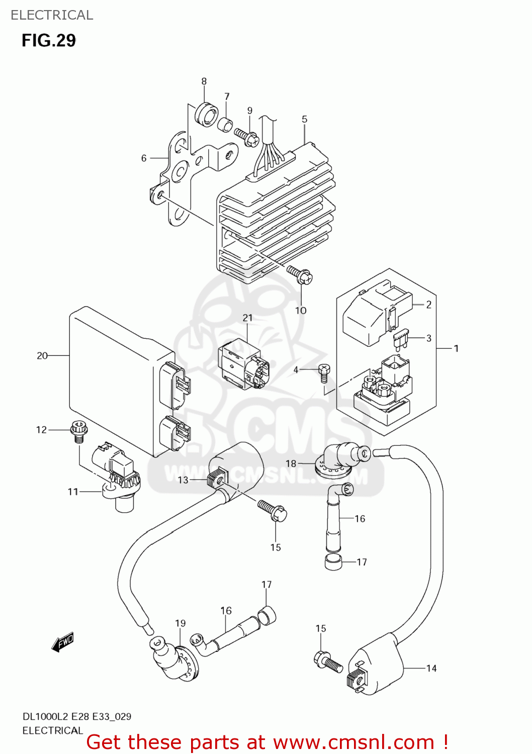 ELECTRICAL DL1000 VSTROM 2012 (L2) USA (E03)