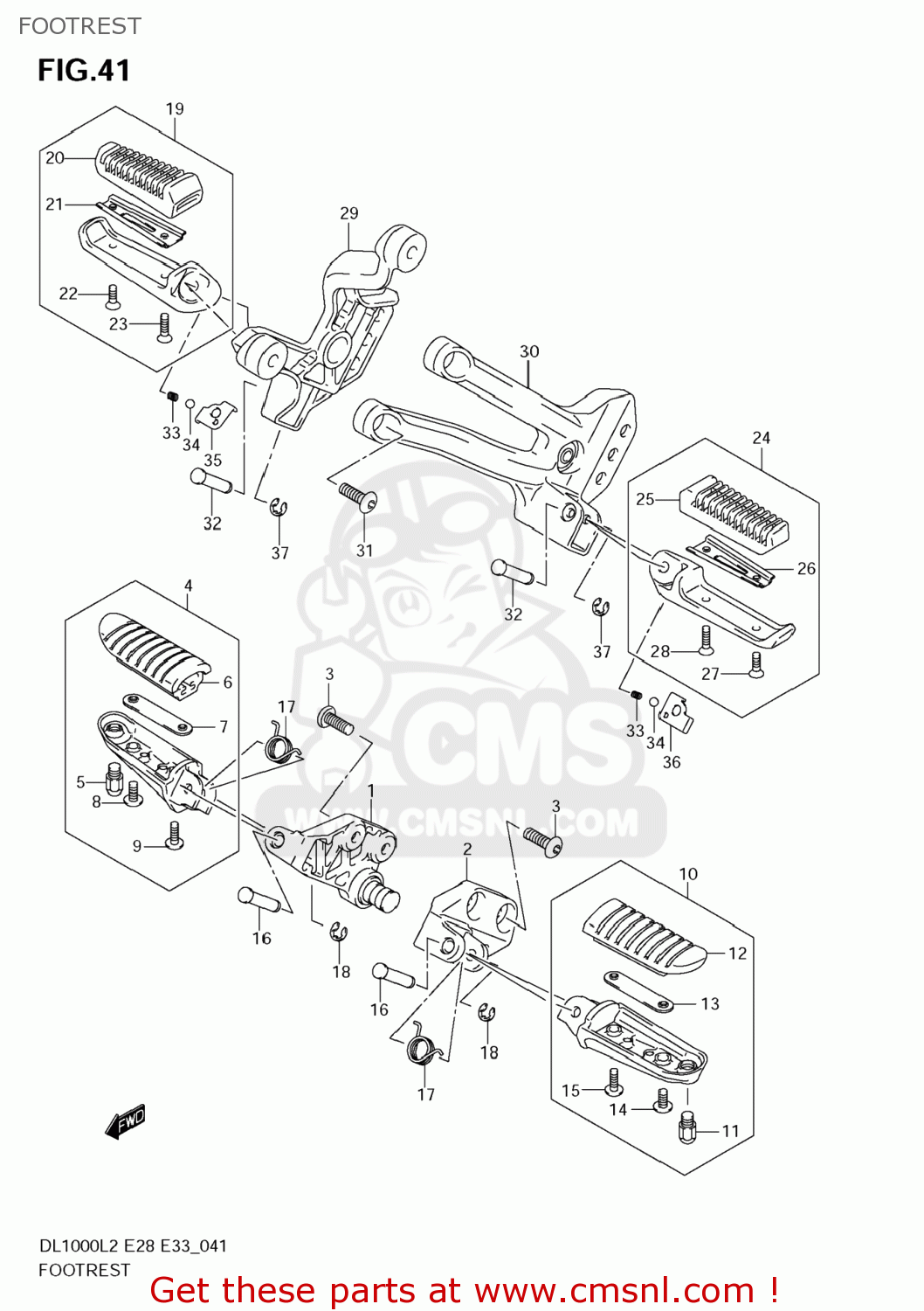 FOOTREST DL1000 VSTROM 2012 (L2) USA (E03)