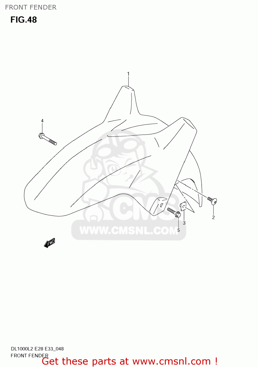 FRONT FENDER DL1000 VSTROM 2012 (L2) USA (E03)