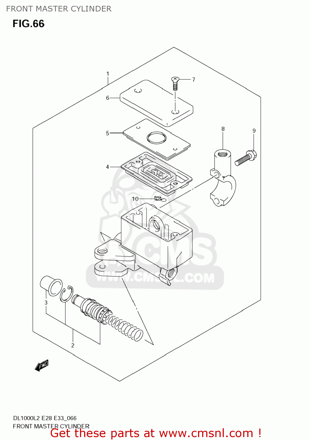 FRONT MASTER CYLINDER DL1000 VSTROM 2012 (L2) USA (E03)