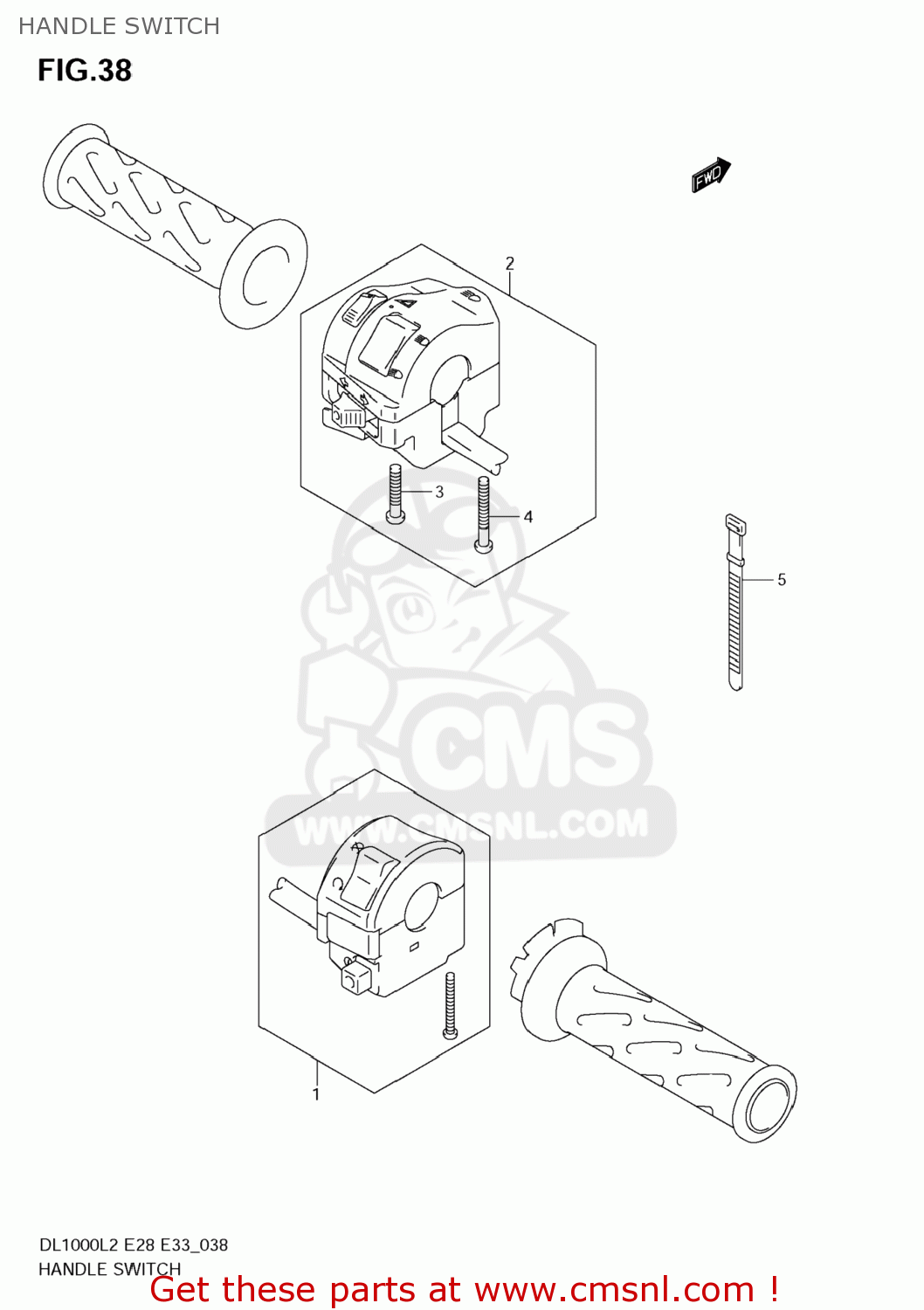 HANDLE SWITCH DL1000 VSTROM 2012 (L2) USA (E03)