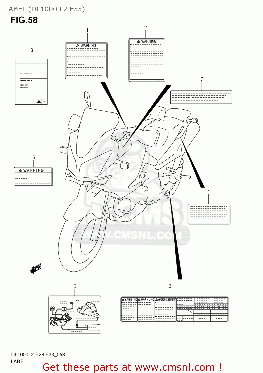 LABEL (DL1000 L2 E33) DL1000 VSTROM 2012 (L2) USA (E03)