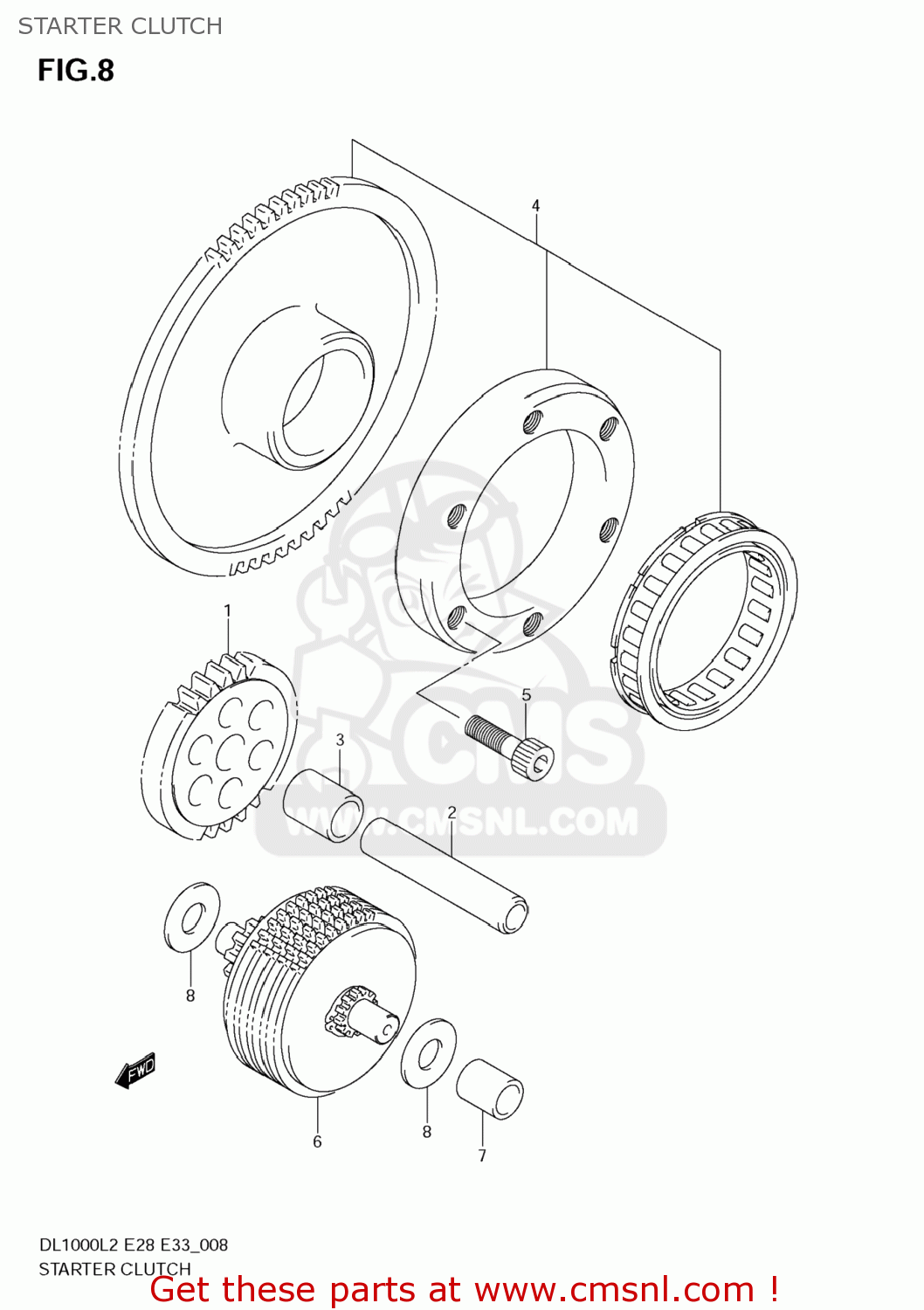STARTER CLUTCH DL1000 VSTROM 2012 (L2) USA (E03)