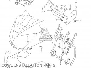 COWL INSTALLATION PARTS - DL1000 VSTROM 2012 (L2) USA (E03)