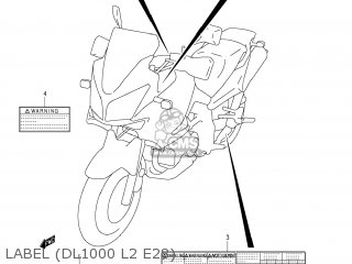 LABEL (DL1000 L2 E28) - DL1000 VSTROM 2012 (L2) USA (E03)