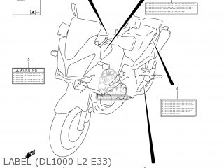LABEL (DL1000 L2 E33) - DL1000 VSTROM 2012 (L2) USA (E03)