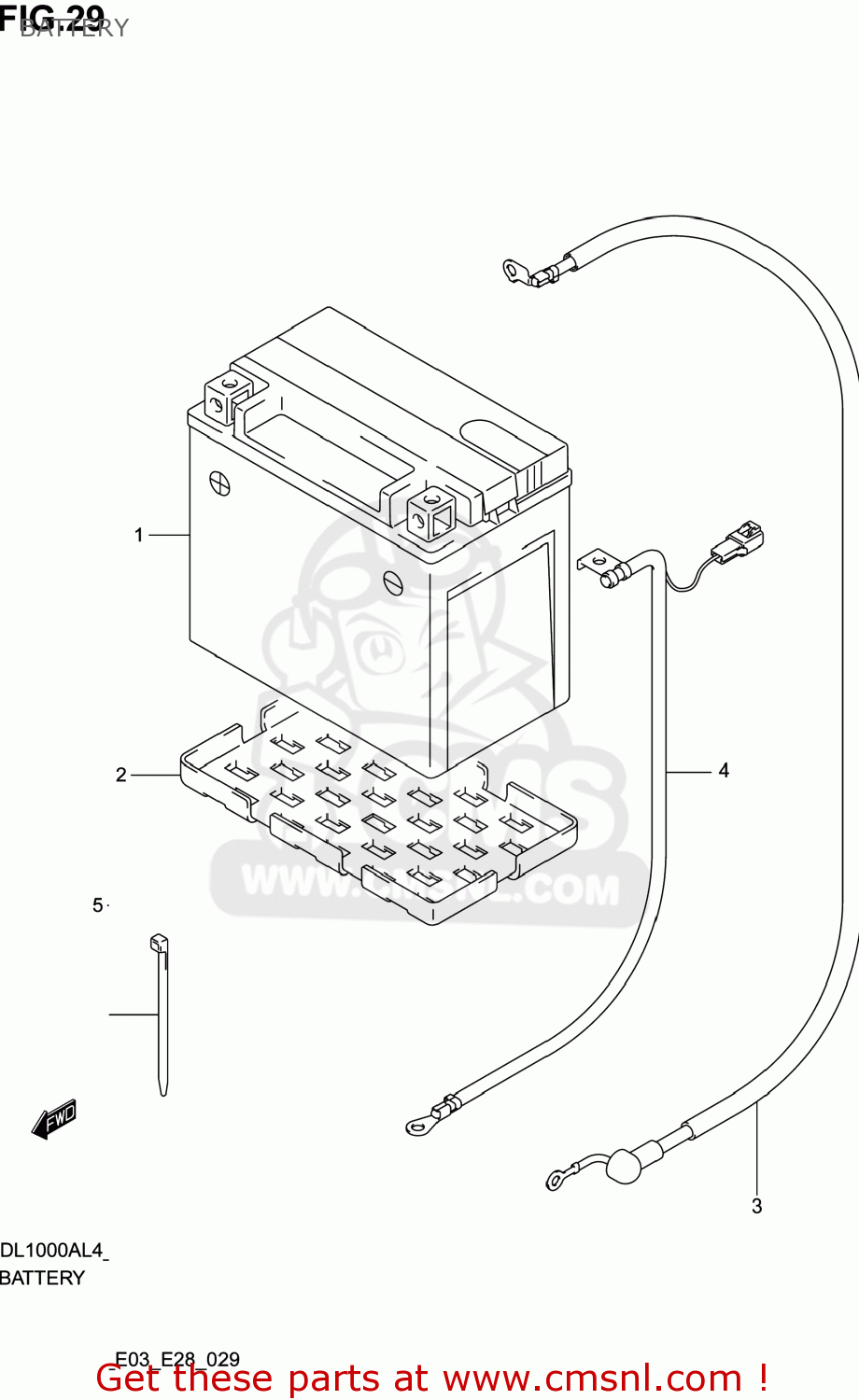 BATTERY DL1000A VSTROM 2014 (L4) USA (E03)
