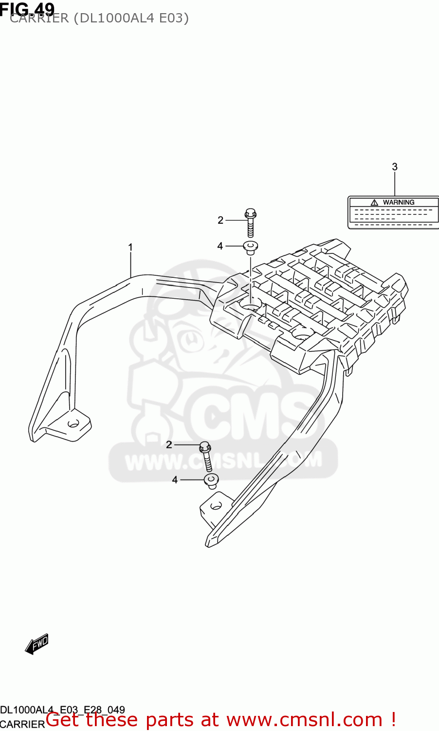 CARRIER (DL1000AL4 E03) DL1000A VSTROM 2014 (L4) USA (E03)