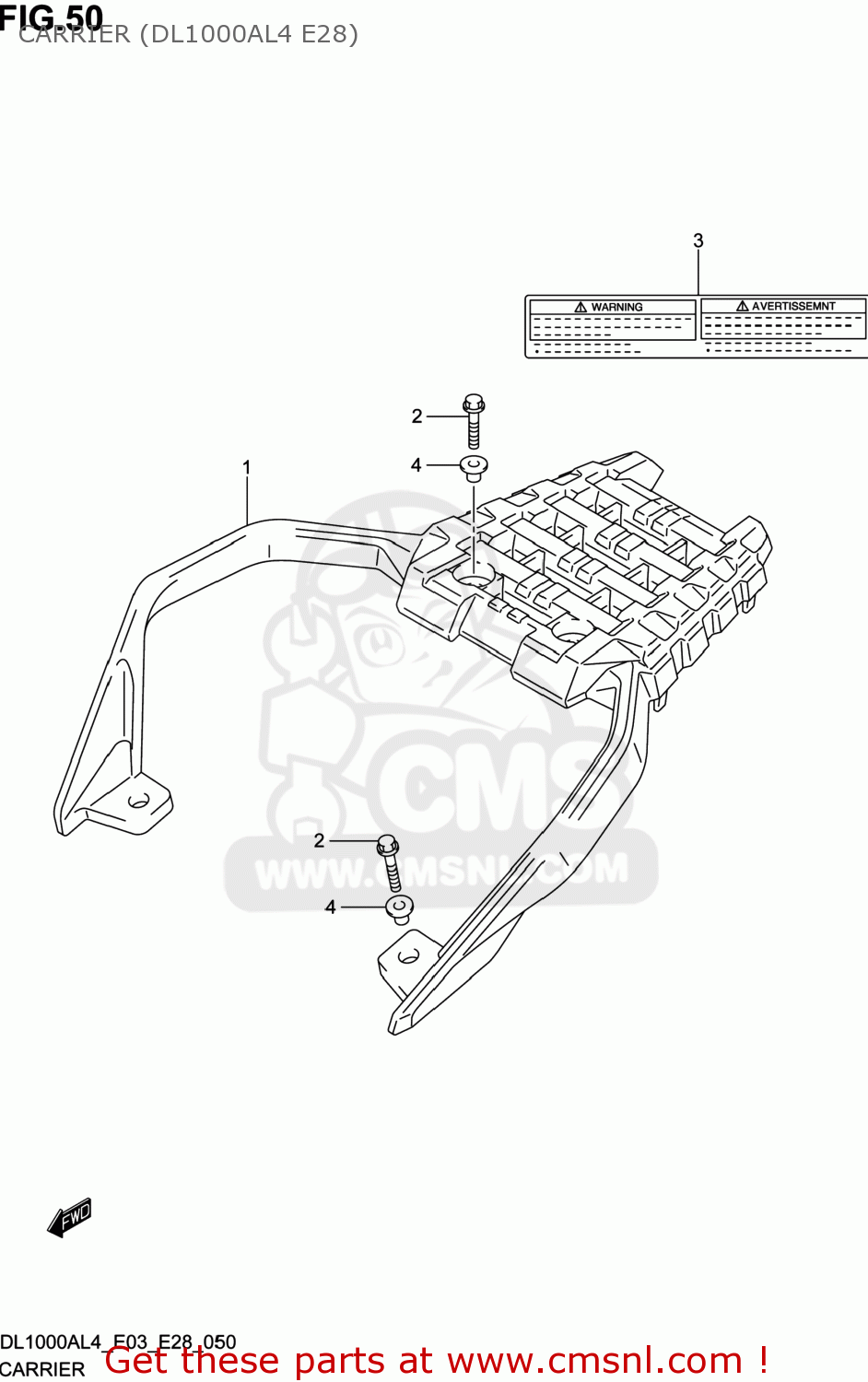 CARRIER (DL1000AL4 E28) DL1000A VSTROM 2014 (L4) USA (E03)