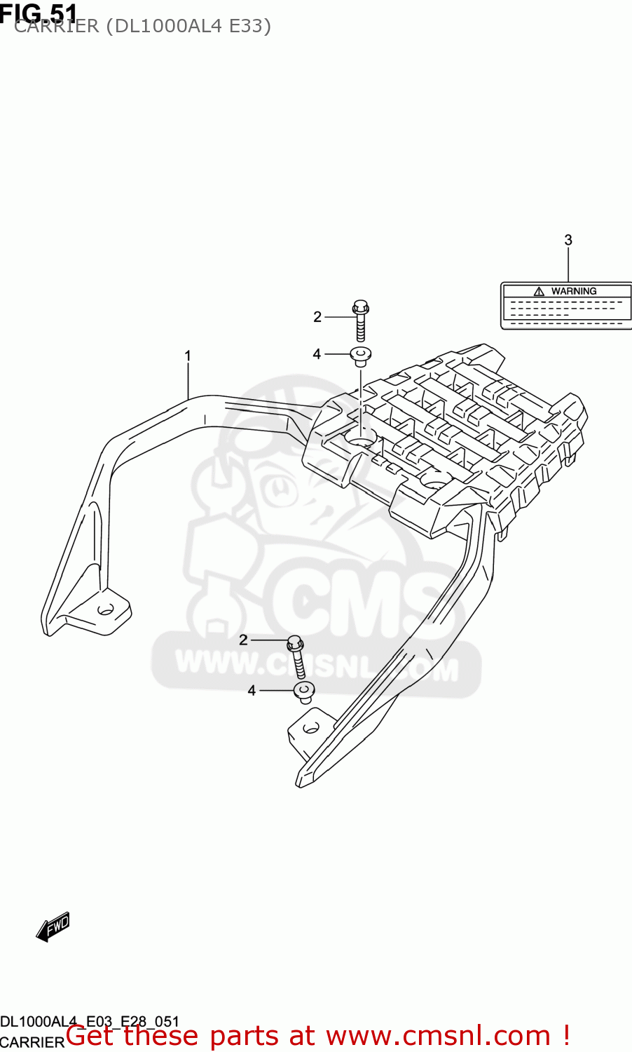 CARRIER (DL1000AL4 E33) DL1000A VSTROM 2014 (L4) USA (E03)