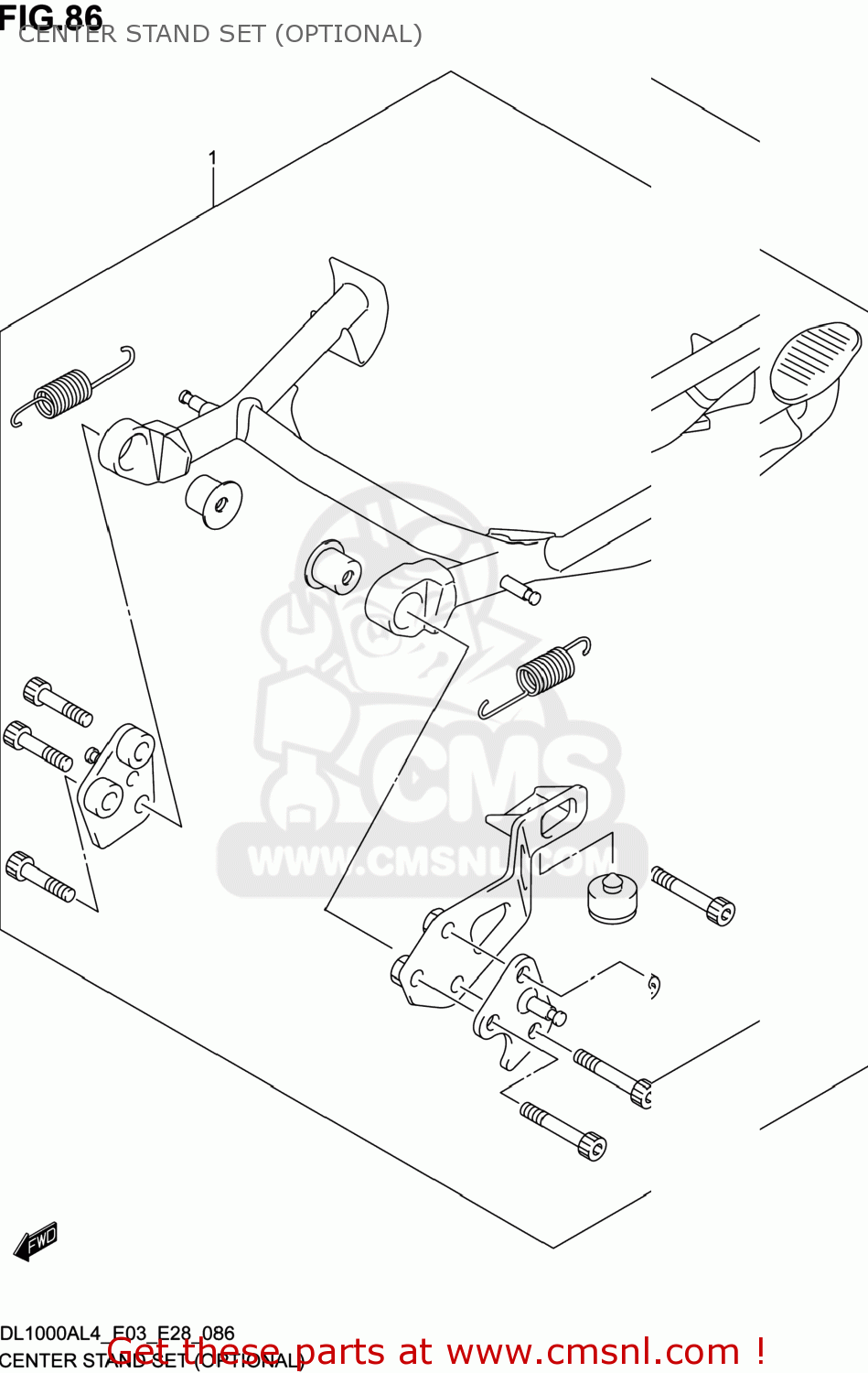 CENTER STAND SET (OPTIONAL) DL1000A VSTROM 2014 (L4) USA (E03)