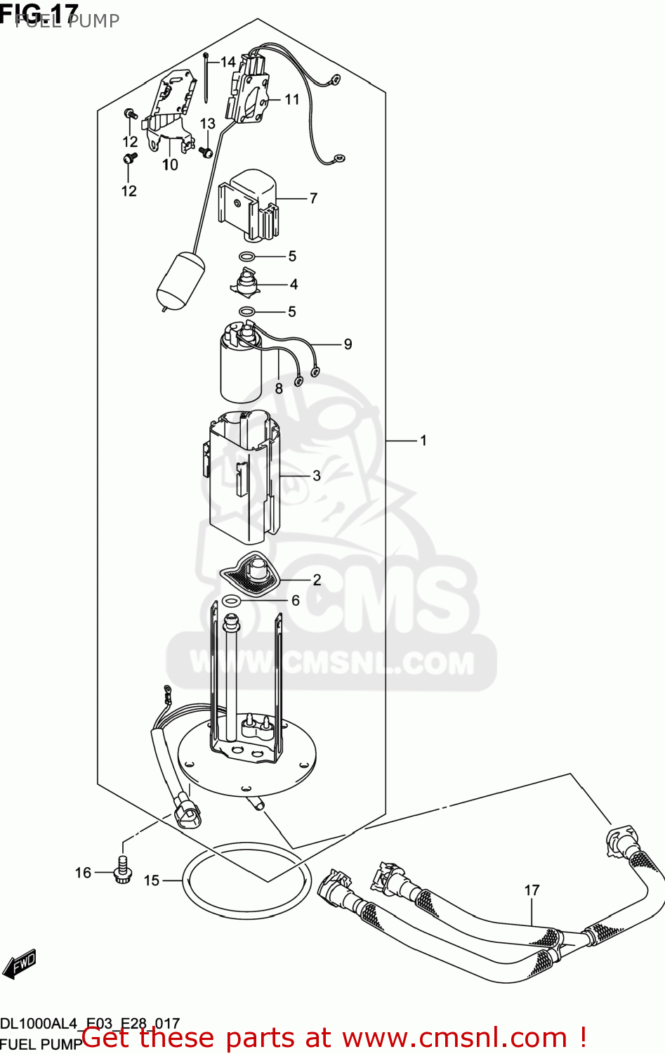 FUEL PUMP DL1000A VSTROM 2014 (L4) USA (E03)