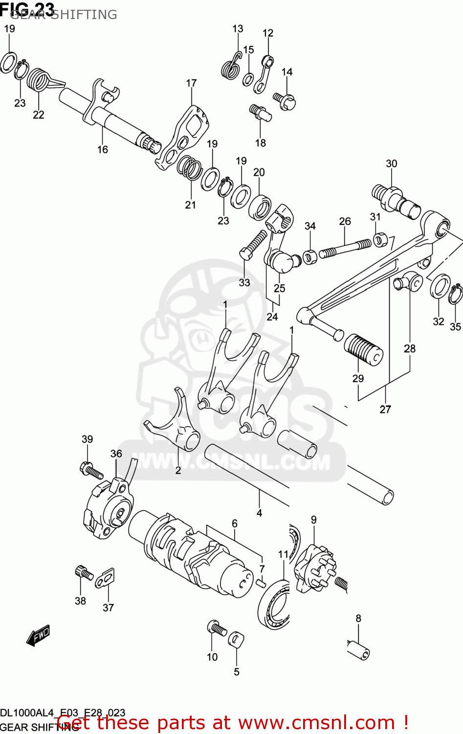 GEAR SHIFTING DL1000A VSTROM 2014 (L4) USA (E03)