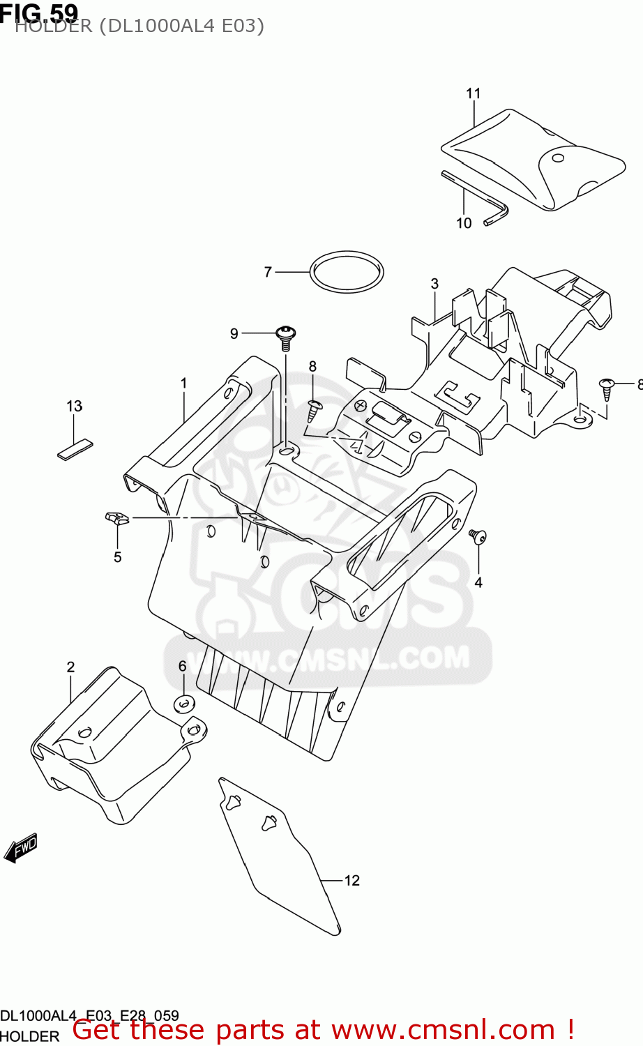 HOLDER (DL1000AL4 E03) DL1000A VSTROM 2014 (L4) USA (E03)