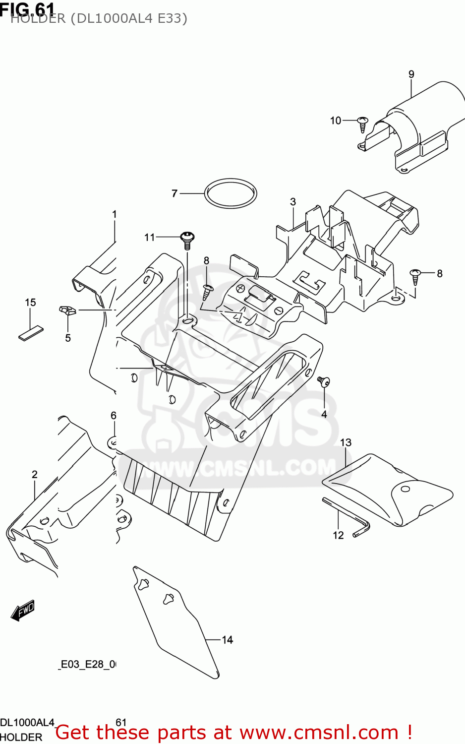 HOLDER (DL1000AL4 E33) DL1000A VSTROM 2014 (L4) USA (E03)