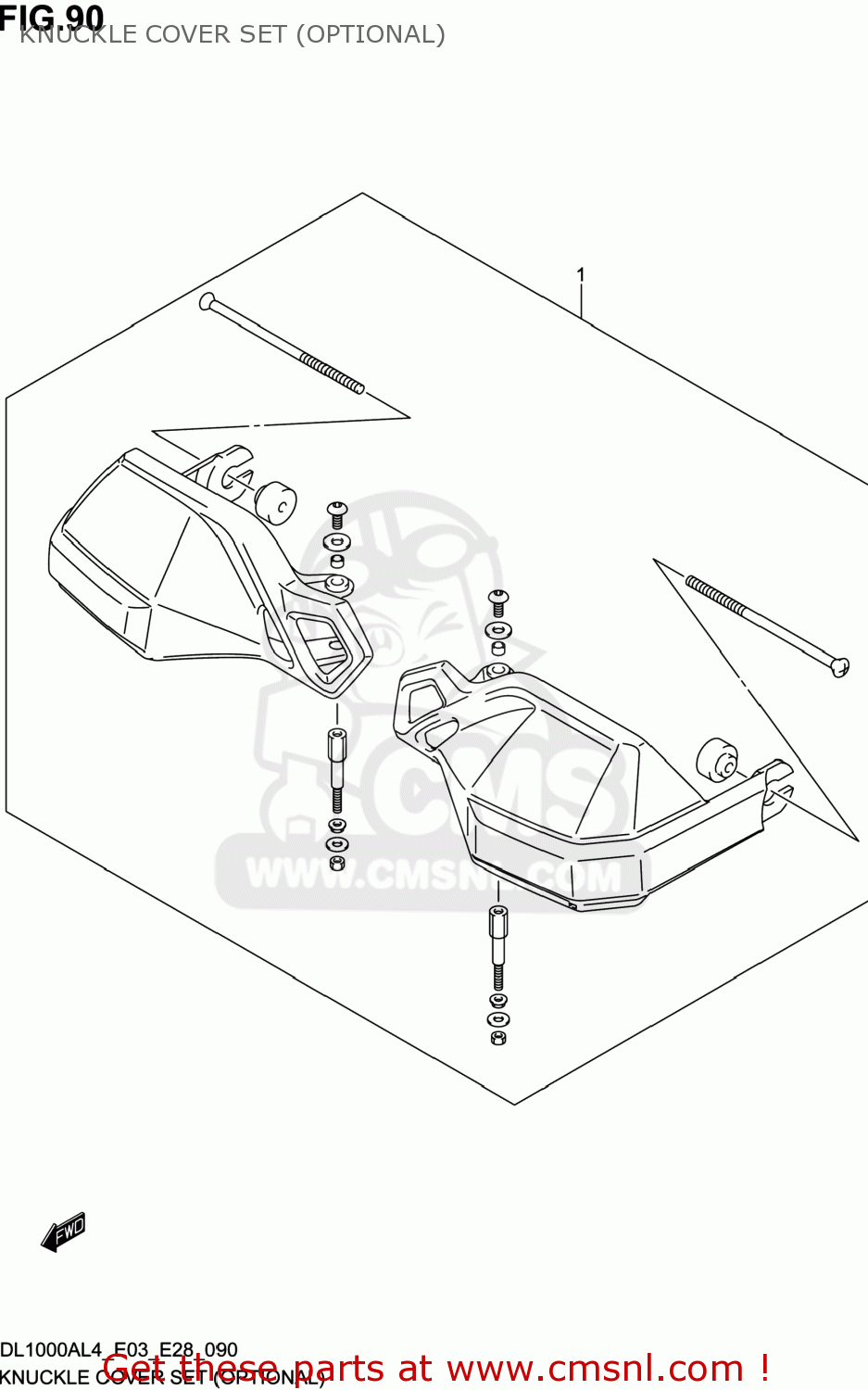 KNUCKLE COVER SET (OPTIONAL) DL1000A VSTROM 2014 (L4) USA (E03)