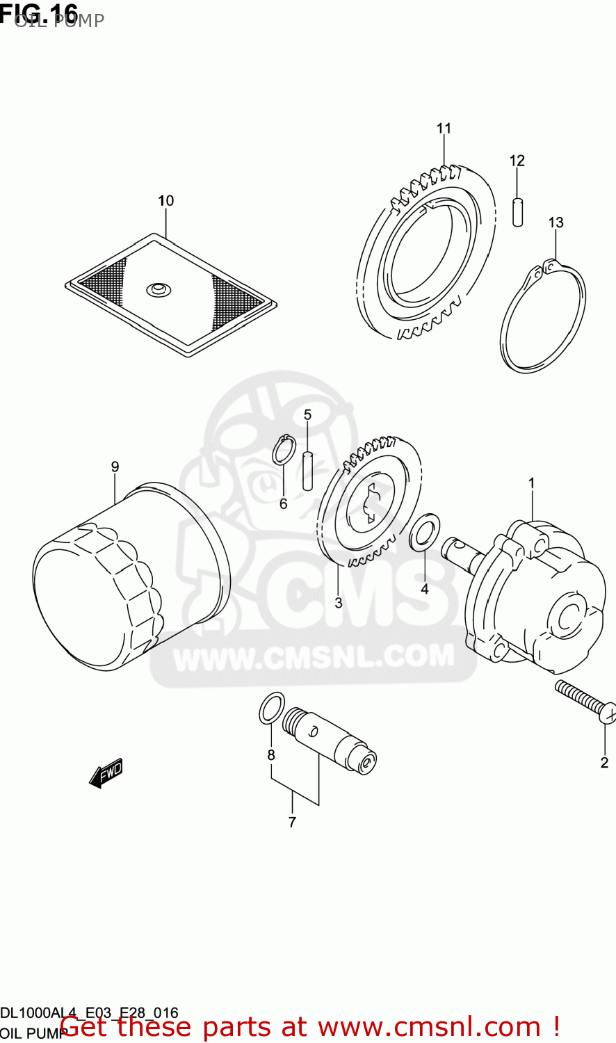 OIL PUMP DL1000A VSTROM 2014 (L4) USA (E03)