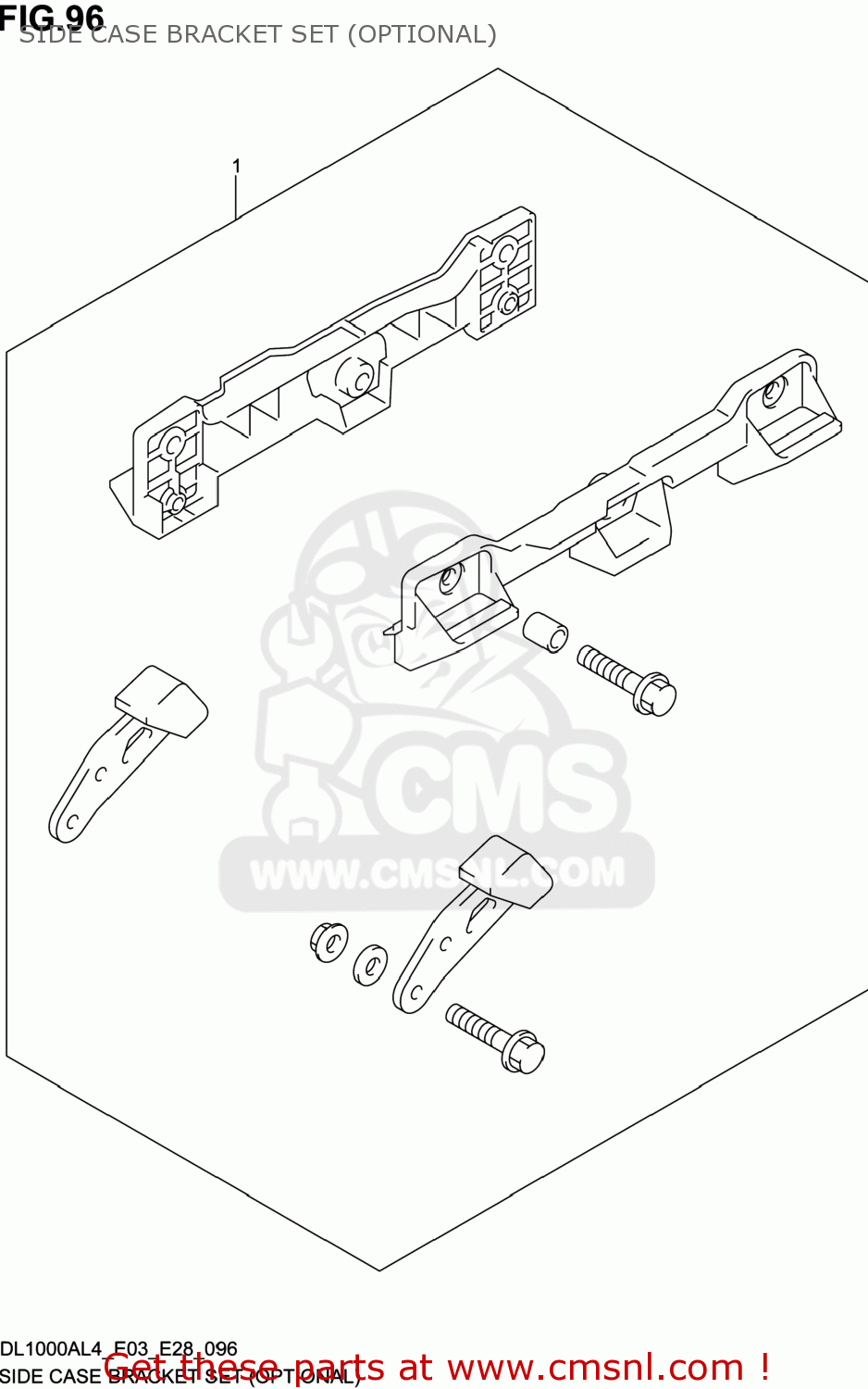 SIDE CASE BRACKET SET (OPTIONAL) DL1000A VSTROM 2014 (L4) USA (E03)