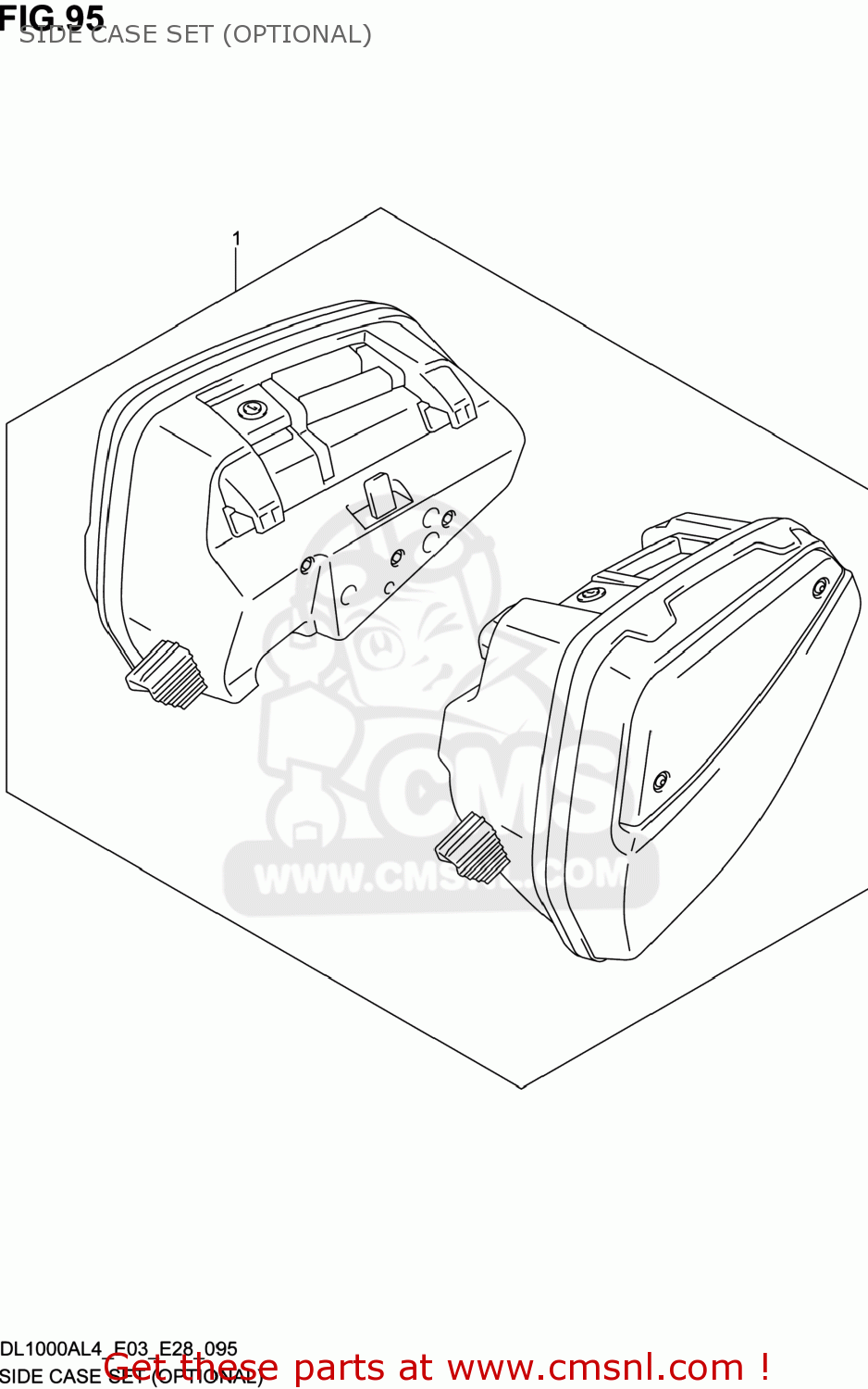 SIDE CASE SET (OPTIONAL) DL1000A VSTROM 2014 (L4) USA (E03)