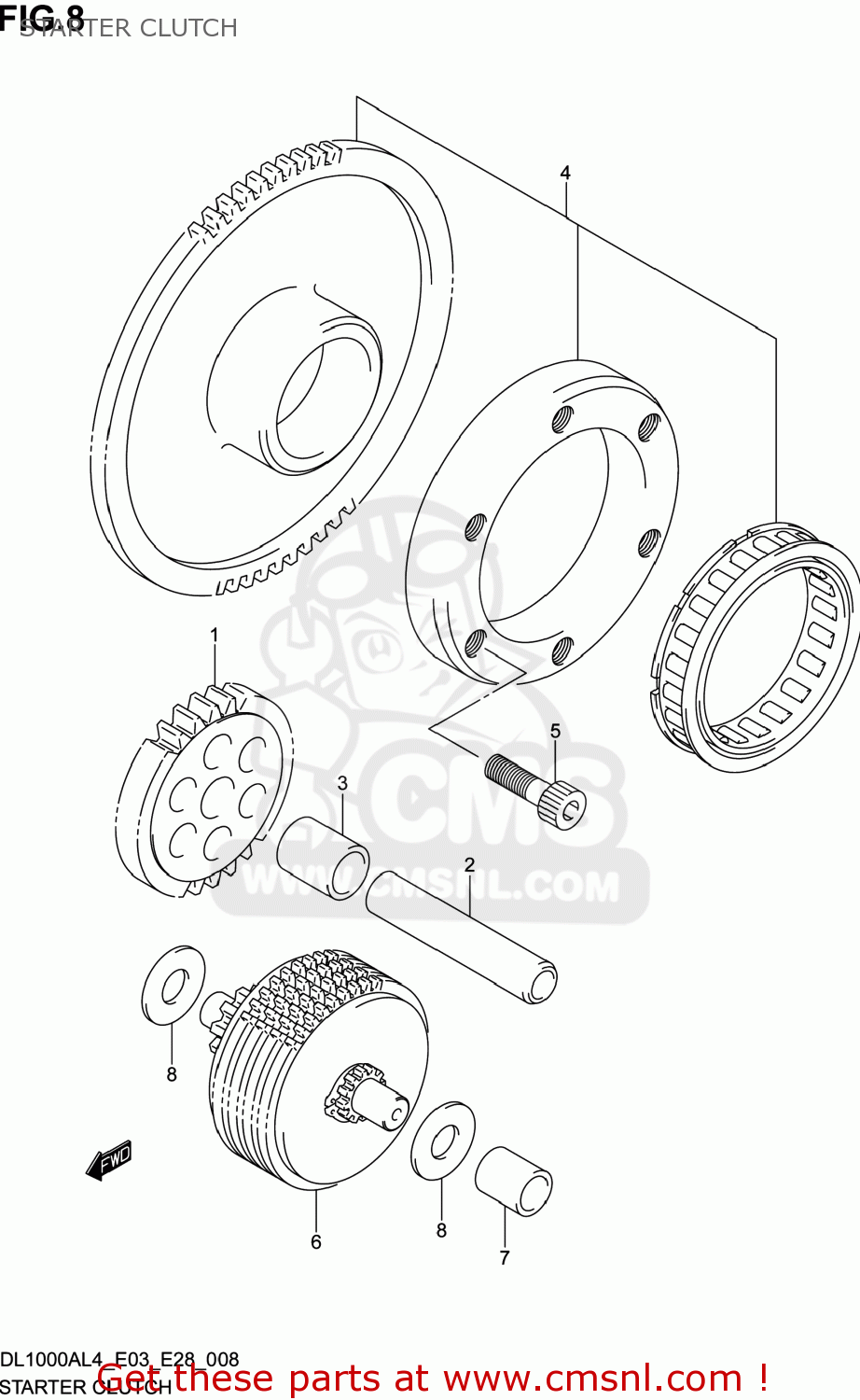 STARTER CLUTCH DL1000A VSTROM 2014 (L4) USA (E03)