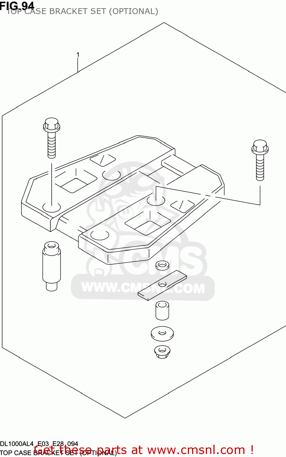 TOP CASE BRACKET SET (OPTIONAL) DL1000A VSTROM 2014 (L4) USA (E03)