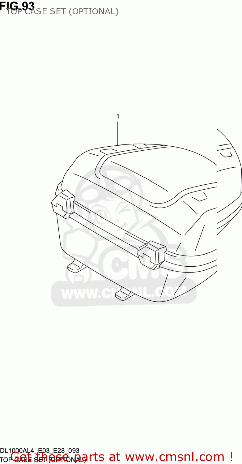 TOP CASE SET (OPTIONAL) DL1000A VSTROM 2014 (L4) USA (E03)