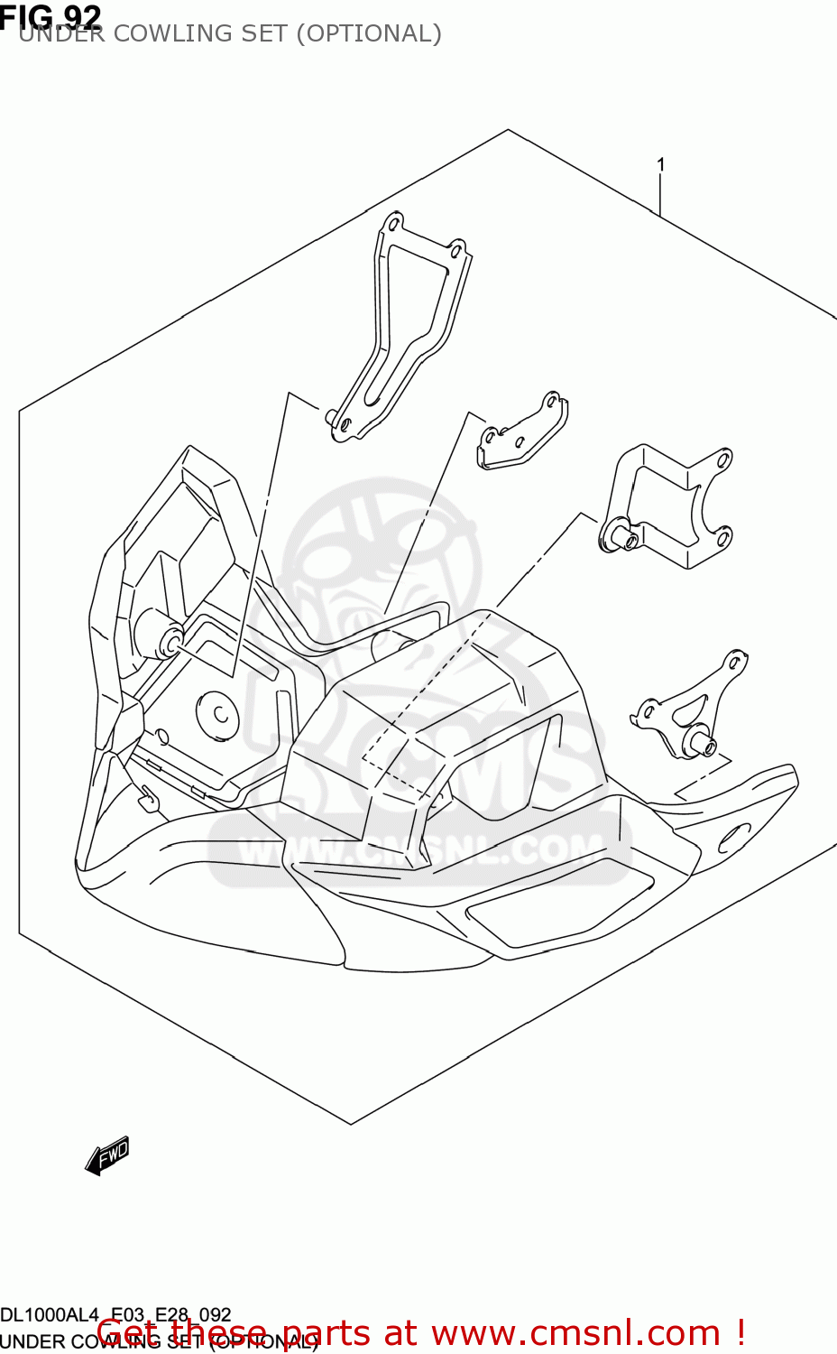 UNDER COWLING SET (OPTIONAL) DL1000A VSTROM 2014 (L4) USA (E03)