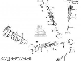 CAMSHAFT/VALVE - DL1000A VSTROM 2014 (L4) USA (E03)