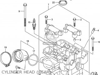 CYLINDER HEAD (REAR) - DL1000A VSTROM 2014 (L4) USA (E03)