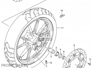 FRONT WHEEL - DL1000A VSTROM 2014 (L4) USA (E03)