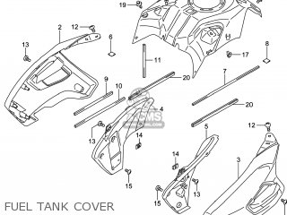 FUEL TANK COVER - DL1000A VSTROM 2014 (L4) USA (E03)