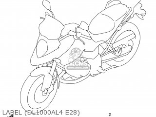 LABEL (DL1000AL4 E28) - DL1000A VSTROM 2014 (L4) USA (E03)