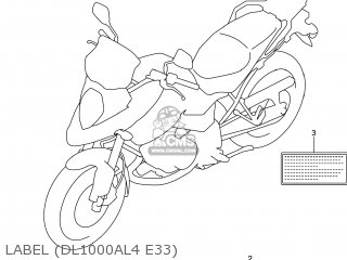 LABEL (DL1000AL4 E33) - DL1000A VSTROM 2014 (L4) USA (E03)