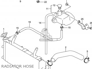 RADIATOR HOSE - DL1000A VSTROM 2014 (L4) USA (E03)