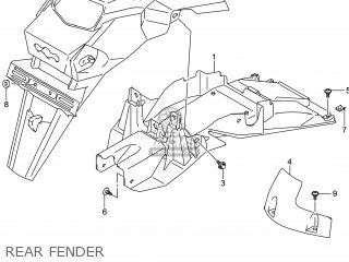 REAR FENDER - DL1000A VSTROM 2014 (L4) USA (E03)