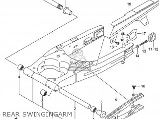 REAR SWINGINGARM - DL1000A VSTROM 2014 (L4) USA (E03)