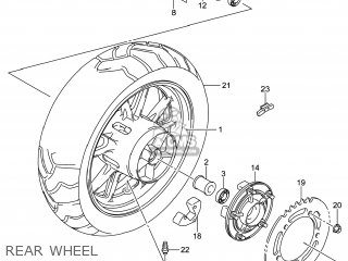 REAR WHEEL - DL1000A VSTROM 2014 (L4) USA (E03)