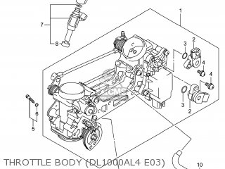 THROTTLE BODY (DL1000AL4 E03) - DL1000A VSTROM 2014 (L4) USA (E03)
