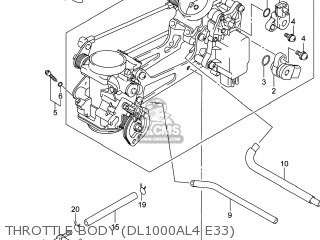THROTTLE BODY (DL1000AL4 E33) - DL1000A VSTROM 2014 (L4) USA (E03)