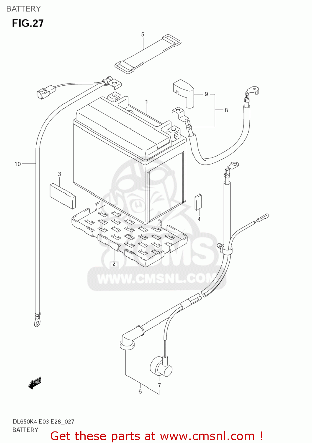 BATTERY DL650 VSTROM 2004 (K4) USA (E03)