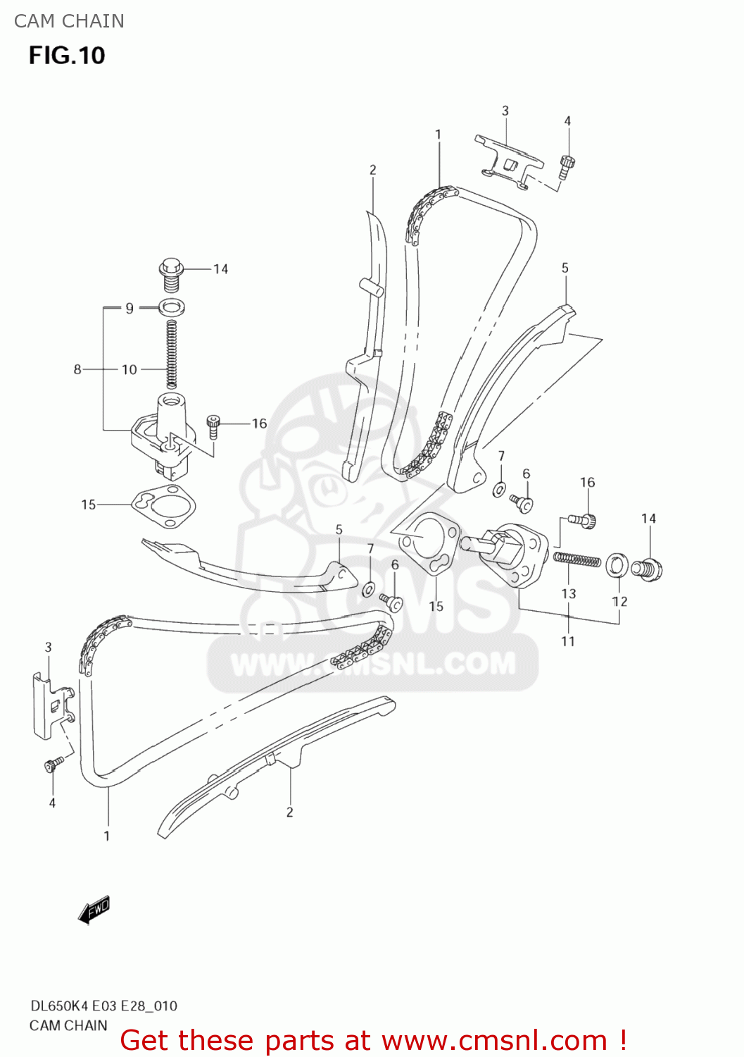 CAM CHAIN DL650 VSTROM 2004 (K4) USA (E03)