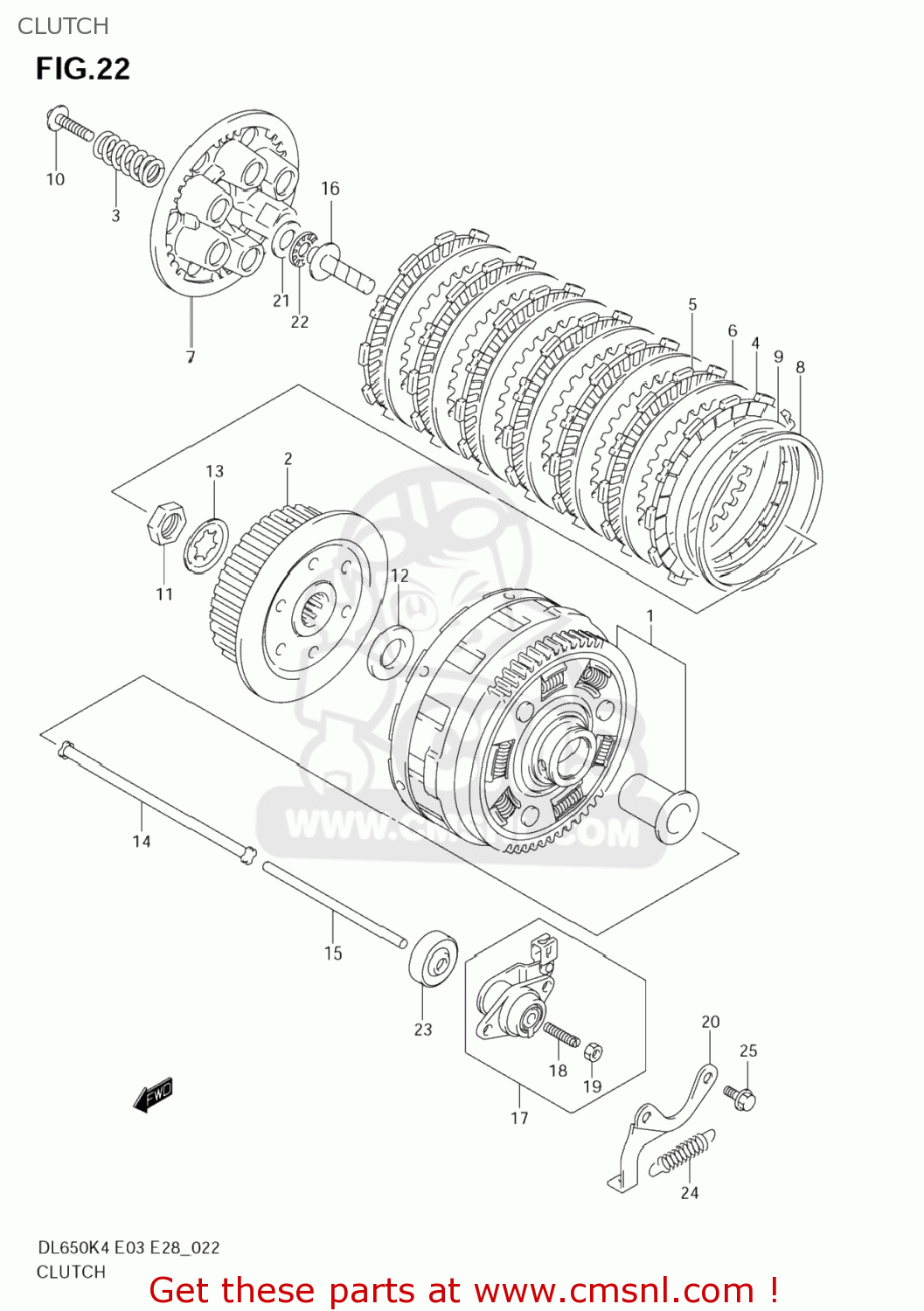 CLUTCH DL650 VSTROM 2004 (K4) USA (E03)