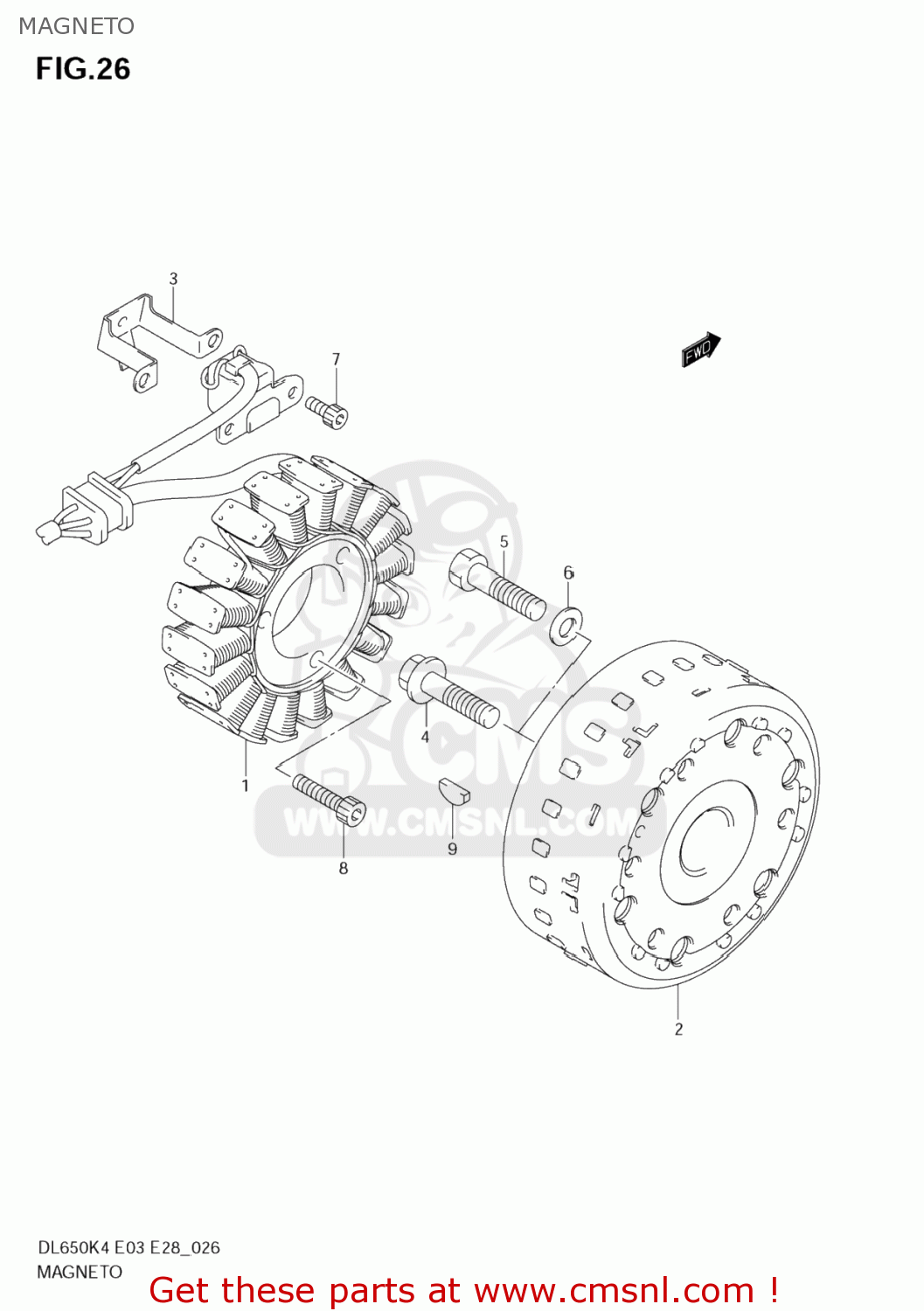 MAGNETO DL650 VSTROM 2004 (K4) USA (E03)