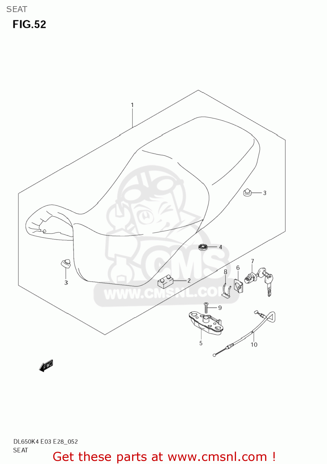 SEAT DL650 VSTROM 2004 (K4) USA (E03)