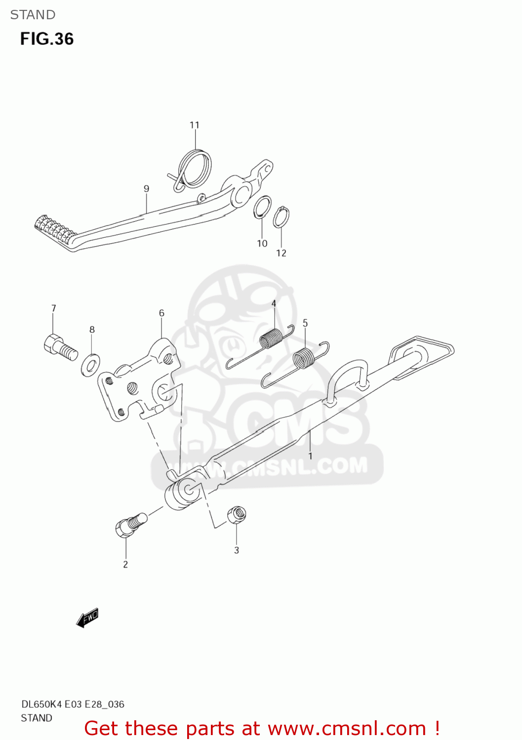 STAND DL650 VSTROM 2004 (K4) USA (E03)