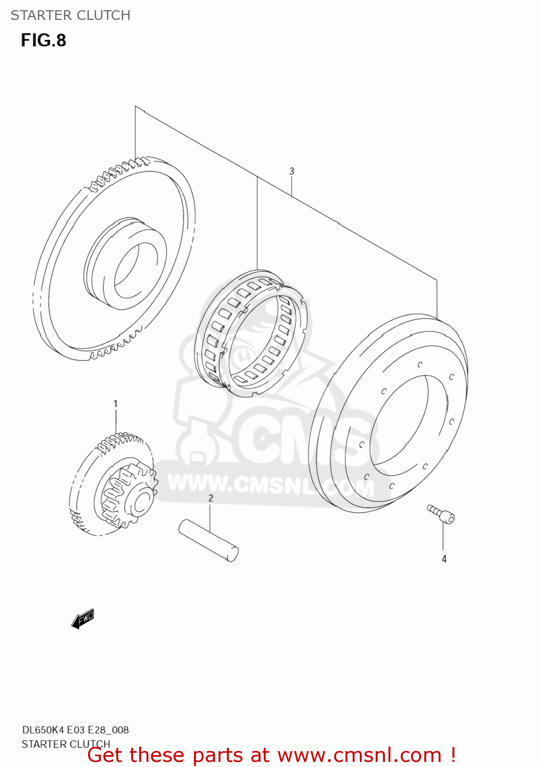 STARTER CLUTCH DL650 VSTROM 2004 (K4) USA (E03)