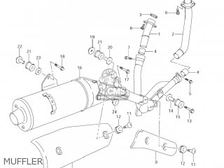 MUFFLER - DL650 VSTROM 2004 (K4) USA (E03)