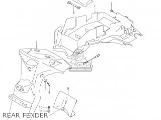 REAR FENDER - DL650 VSTROM 2004 (K4) USA (E03)