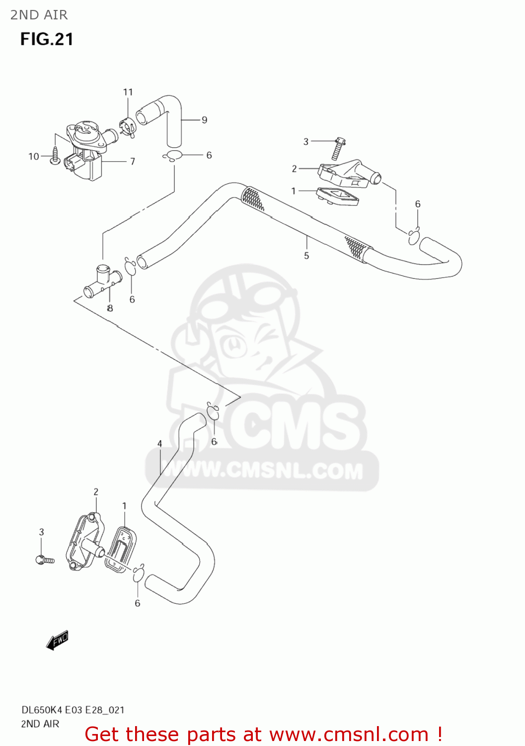 2ND AIR DL650 VSTROM 2005 (K5) USA (E03)
