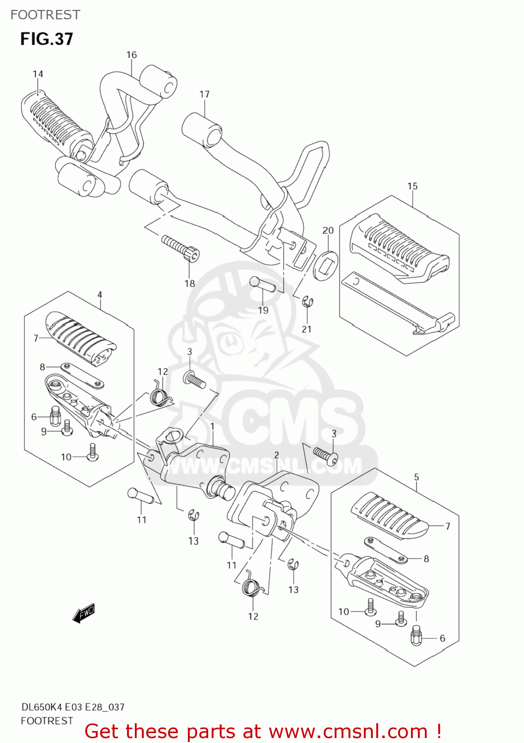 FOOTREST DL650 VSTROM 2005 (K5) USA (E03)